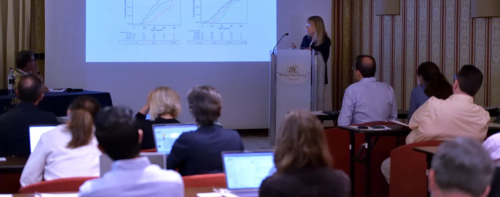 Healthcare professionals and researchers participating in a Montalcino Aortic Consortium scientific meeting.